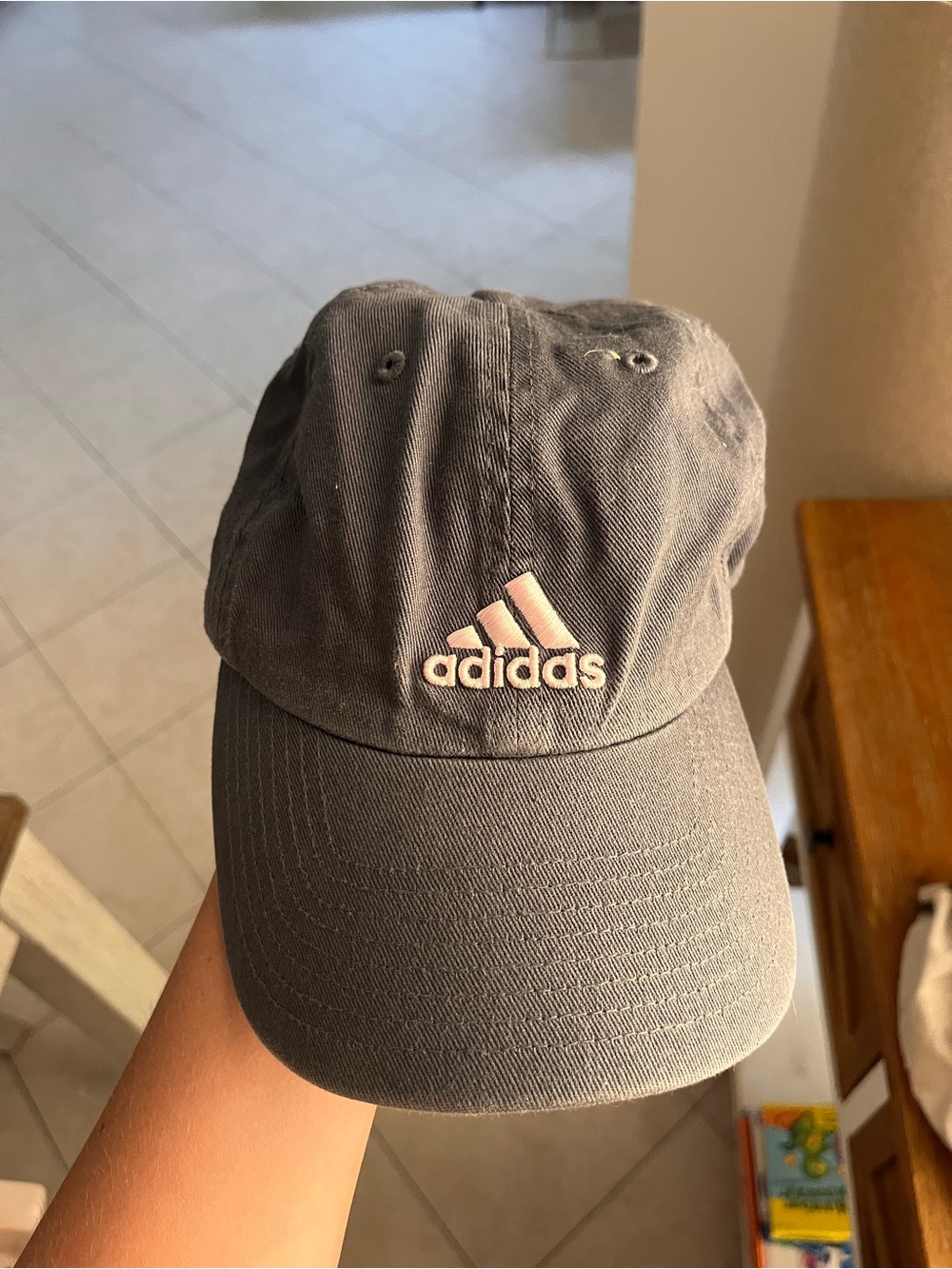 adidas Charcoal Gray Logo Baseball Cap